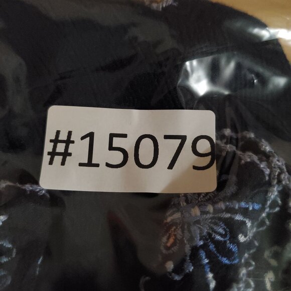 Passport Top Womens XL Blue Embroidered Bohemian Rayon Long Sleeve Blouse - Picture 8 of 8